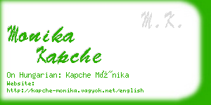 monika kapche business card